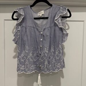 Blue Striped Women's Top